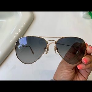 Polarized Blue Gradient Aviator Ray Bans